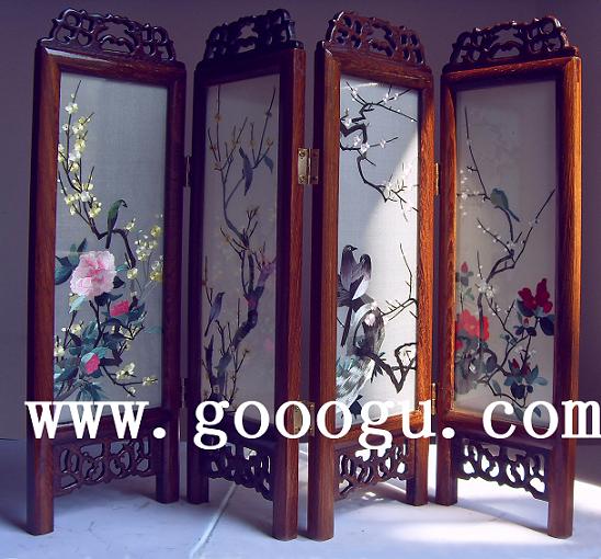 花鳥刺繡小屏風(fēng) 雙面繡小屏風(fēng) 蘇繡小屏風(fēng)