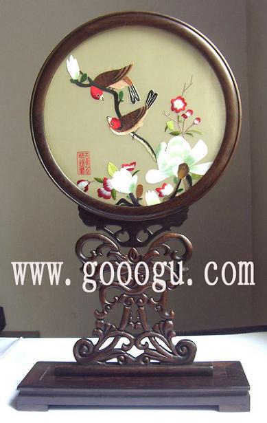 蘇州雙面繡,小雙面繡臺(tái)屏,中國雙面繡