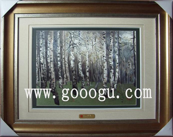 風(fēng)景蘇繡畫，蘇州刺繡精品，高檔工藝收藏品