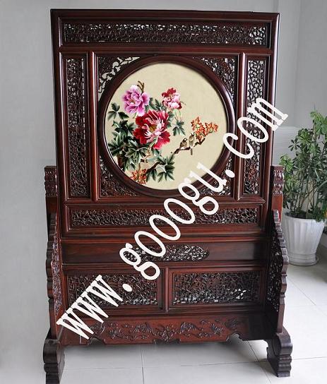 榮華富貴牡丹，居家玄關(guān)，雙面繡擺件，蘇州刺繡