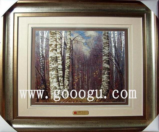 風(fēng)景刺繡畫精品，高檔手工刺繡畫，蘇繡畫