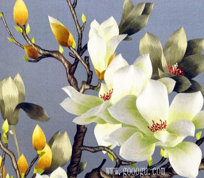 玉蘭花部分特寫！做工精細(xì)，翠條多力引風(fēng)長(zhǎng)，點(diǎn)破銀花玉雪香。