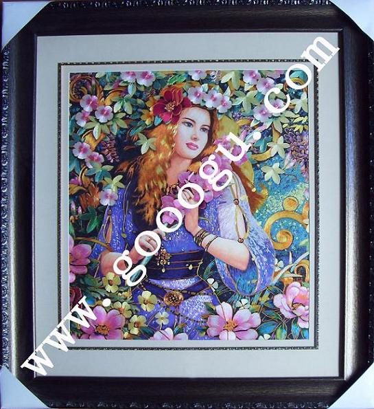 蘇州刺繡亂針繡   蘇繡裝飾畫   工藝畫