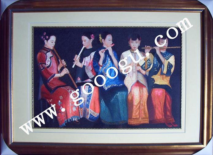 蘇繡裝飾畫 手工刺繡